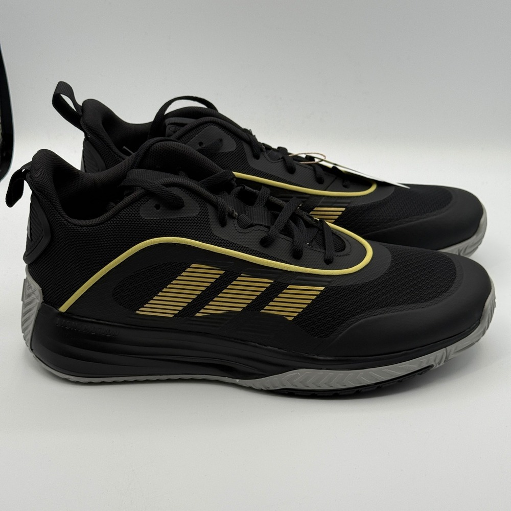 adidas OwnTheGame 3.0 Shoes Mens Size 11.5 Black Gold Basketball IF4566
